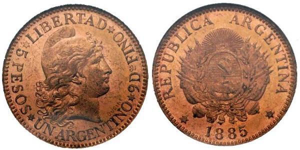 5 Peso Argentinien (1861 - ) Or 