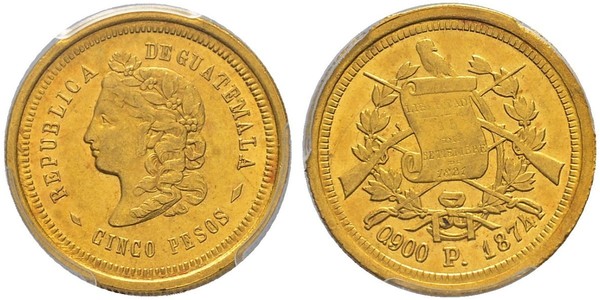 5 Peso Guatemala Or 