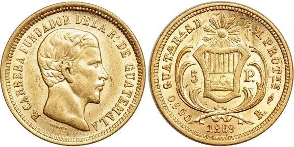 5 Peso Guatemala Or 