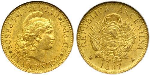 5 Peso Argentina (1861 - ) Oro 