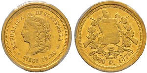 5 Peso Guatemala Oro 