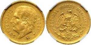 5 Peso Messico (1867 - ) Oro 