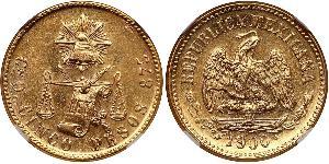 5 Peso México (1867 - ) Oro 