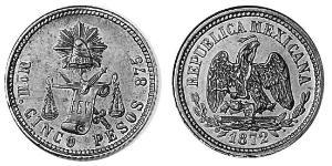 5 Peso México (1867 - ) Oro 