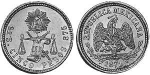 5 Peso México (1867 - ) Oro 
