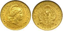 5 Peso República Argentina (1861 - ) Oro 