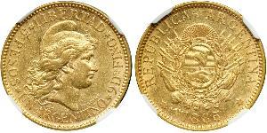 5 Peso República Argentina (1861 - ) Oro 