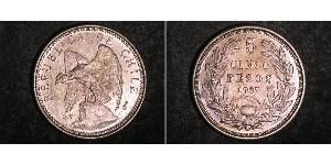 5 Peso Chile Plata 