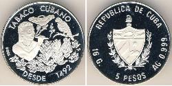 5 Peso Cuba Plata 