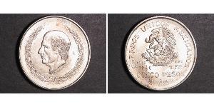 5 Peso Estados Unidos Mexicanos (1846 - 1863) Plata Miguel Hidalgo