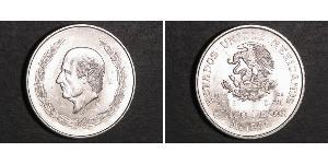 5 Peso Estados Unidos Mexicanos (1846 - 1863) Plata Miguel Hidalgo