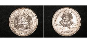 5 Peso México Plata 