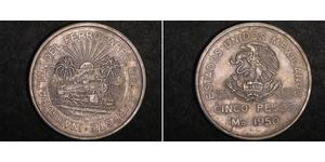 5 Peso México Plata 