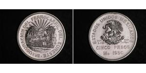 5 Peso México Plata 