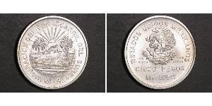 5 Peso México Plata 