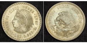 5 Peso México Plata 