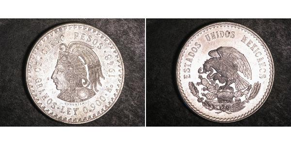 5 Peso México Plata 