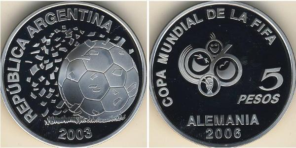 5 Peso Argentinien (1861 - ) Silber 