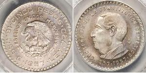 5 Peso Mexiko Silber 