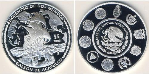5 Peso Mexiko (1867 - ) Silber 