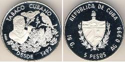 5 Peso Cuba Silver 