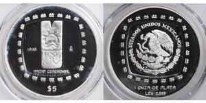 5 Peso Mexico Silver 