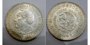 5 Peso Mexico Silver 