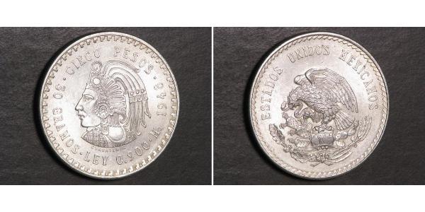 5 Peso Mexico Silver 