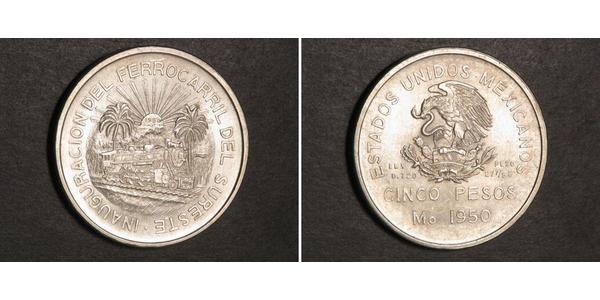 5 Peso Mexico Silver 