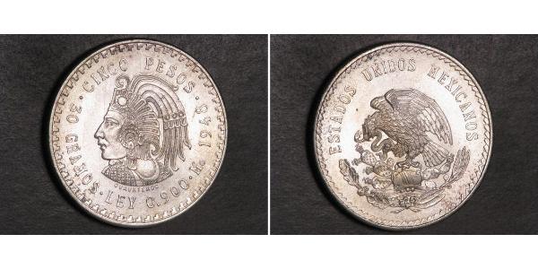 5 Peso Mexico Silver 