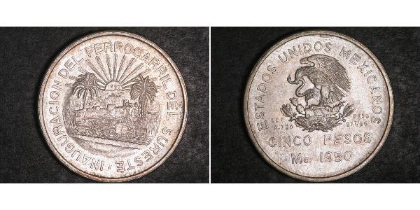 5 Peso Mexico Silver 