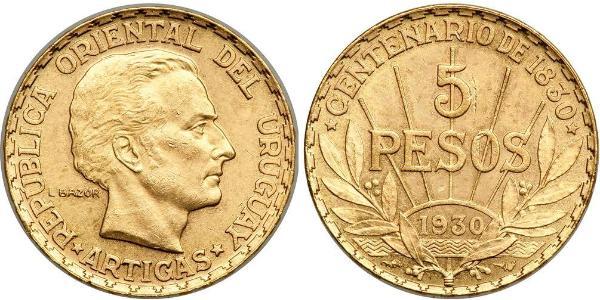 5 Peso Uruguay 金 何塞·赫瓦西奥·阿蒂加斯