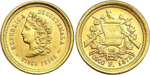 5 Peso 危地马拉 金 