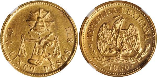 5 Peso 墨西哥 金 