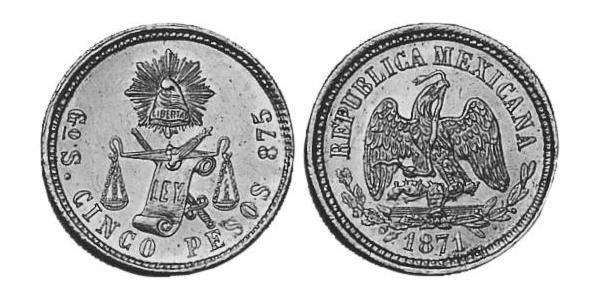 5 Peso 墨西哥 金 