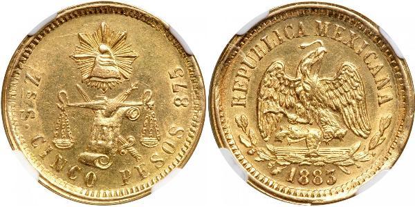 5 Peso 墨西哥 金 
