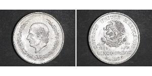 5 Peso Second Federal Republic of Mexico (1846 - 1863) 銀 Miguel Hidalgo