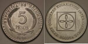 5 Peso 哥伦比亚 銅/镍 