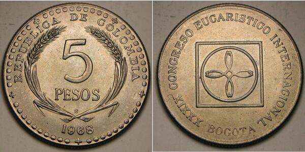 5 Peso 哥伦比亚 銅/镍 