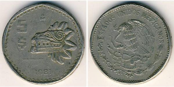 5 Peso 墨西哥 銅/镍 