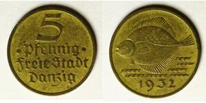5 Pfennig Gdansk (1920-1939) Alluminio/Bronzo 