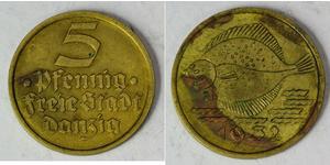 5 Pfennig Gdansk (1920-1939) Aluminio/Bronce 