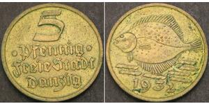 5 Pfennig Gdansk (1920-1939) Aluminio/Bronce 