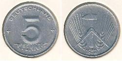 5 Pfennig German Democratic Republic (1949-1990) Aluminium 