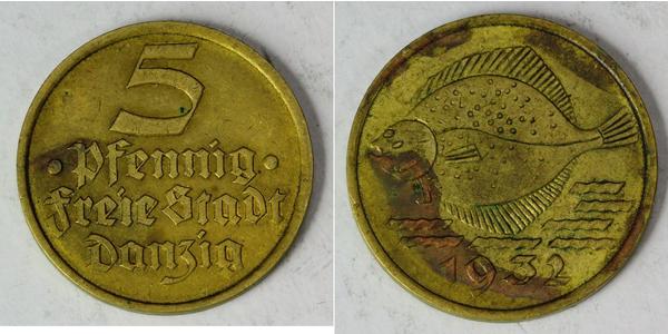 5 Pfennig Gdansk (1920-1939) Bronze/Aluminium 