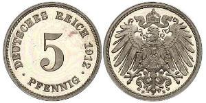 5 Pfennig Empire allemand (1871-1918) Cuivre/Nickel 