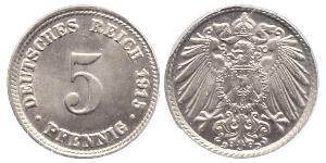 5 Pfennig Empire allemand (1871-1918) Cuivre/Nickel 