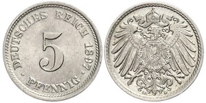 5 Pfennig Empire allemand (1871-1918) Cuivre/Nickel 