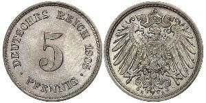 5 Pfennig Empire allemand (1871-1918) Cuivre/Nickel 