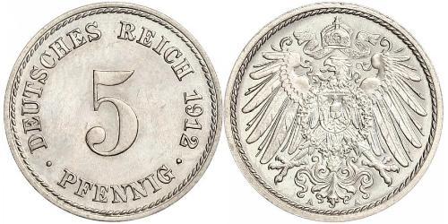 5 Pfennig Empire allemand (1871-1918) Cuivre/Nickel 